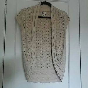 Cream Knit Shrug - Size M